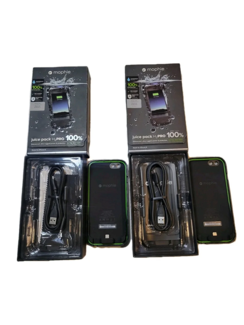 MOPHIE JUICE Pack H2OPro 100% Battery Strength iPhone 6 & 6S NWT $260 Lot Of 2